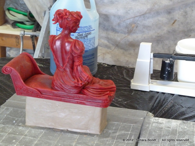 Small Dreamer sculpture ready for molding.